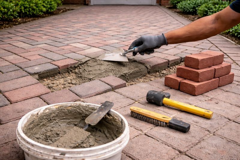 Brick Driveway Repair in Weatherford, TX