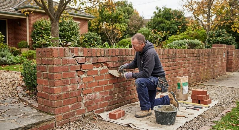 Brick Fence Repair in Weatherford, TX