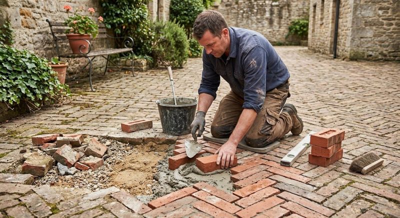 Brick Flatwork Repair in Azle, TX