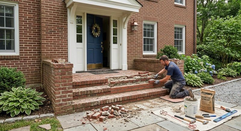 Brick Flatwork Repair in Weatherford, TX