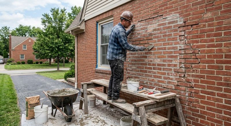 Brick Flatwork Repair in Parker County, TX
