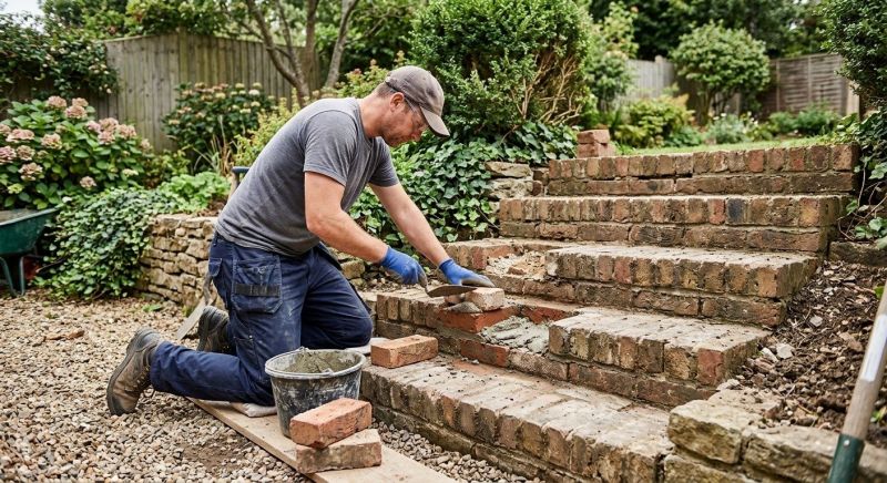 Brick Stairs Repair in Azle, TX