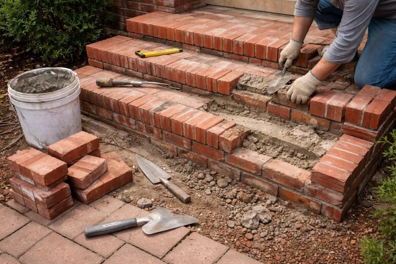Brick Stairs Repair in Weatherford, TX