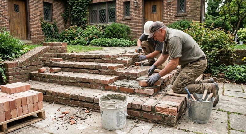 Brick Stairs Repair in Mineral Wells, TX