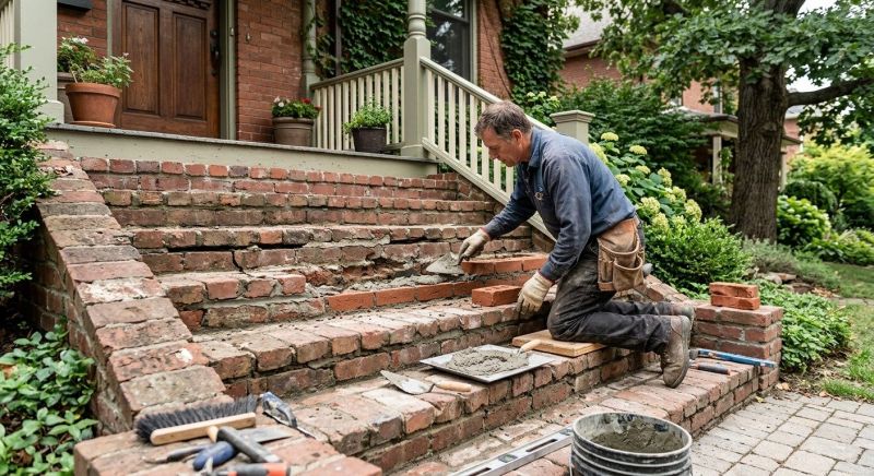 Brick Stairs Repair in Paradise, TX