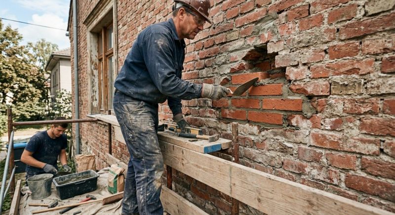 Brick Wall Repair in Palo Pinto County, TX