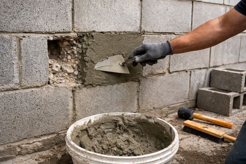 Concrete Block Wall Repair in Weatherford, TX