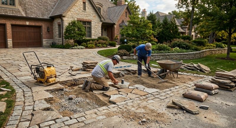 Stone Driveway Repair in Weatherford, TX