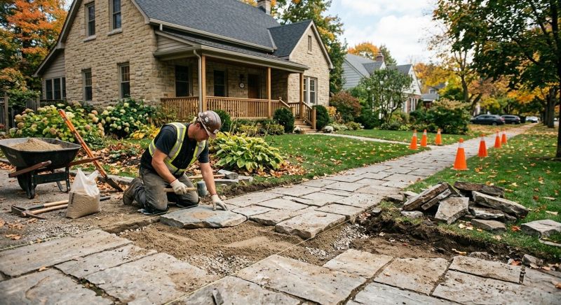 Stone Walkway Repair in Weatherford, TX