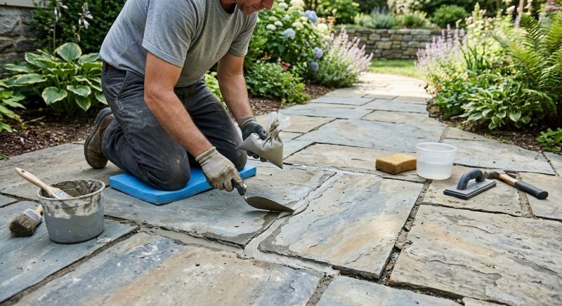 Stone Walkway Repair in Weatherford, TX