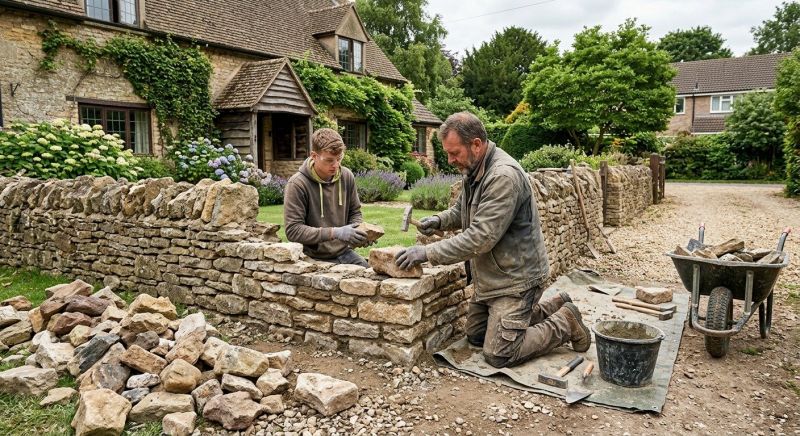 Stone Wall Repair in Cresson, TX